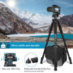 Victiv Kamera Stativ, leichtes Camera Tripod mit Abnehmbar 3-Wege-Kopf, Aluminium fotostativ für DSLR Canon Nikon Sony, Dreibeinstativ for Smartphone mit Handy Halterung – Bild 5