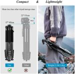 Victiv Kamera Stativ, leichtes Camera Tripod mit Abnehmbar 3-Wege-Kopf, Aluminium fotostativ für DSLR Canon Nikon Sony, Dreibeinstativ for Smartphone mit Handy Halterung – Bild 3