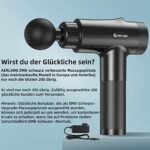 AERLANG Muskel Massagepistole, Massagegerät, Massage Gun mit 20 abgestimmten Intensitätsstufen, Muskelmassagegerät mit LCD-Anzeige-Touchscreen, Faszien Pistole mit 6 Massageköpfen – Bild 2