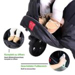 Kaiser Naturfelle 6570825, Fusssack "Iglu Thermo Fleece", Farbe: schwarz – Bild 6