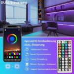 KSIPZE LED Strip - 5m-10m-20m RGB, Fernbedienung, Bluetooth Musik Sync, Timer, Dimmbar, Farbwechsel, Lichtband für Zuhause & Party deco. – Bild 2
