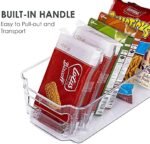 HOOJO Kühlschrank-Organizer-Mülleimer – transparente Kunststoffbehälter für Kühlschrank, Gefrierschrank, Küchenschrank, Speisekammer, Organisation und Aufbewahrung, mittelgross – Bild 3