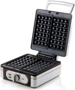 Domo DO9047W/N Waffelautomat (1400 Watt, für extra dicke quadratische belgische / brüsseler Waffeln) – Bild 2