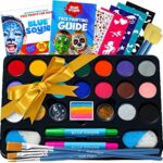 Blue Squid Kinderschminkset – Bunte & UV-Leuchtfarben für Karneval, Halloween & mehr