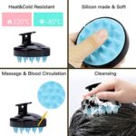Ithyes Shampoo Bürste Silikon Kopfhaut Massager Haarbürste Nasstrockener Kamm Kopf Gummipflege verbessert die Durchblutung für Männer Frauen Haustiere – Bild 3