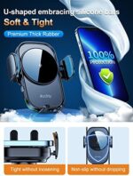 Auckly 15W Fast Wireless Charger Auto Handyhalterung Mit Ladefunktion Automatischer Induktion Motor Betrieb Qi Ladestation Auto Kfz Handy Halterung Auto Lüftung für iPhone Samsung Huawei LG usw – Bild 9
