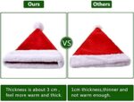 KONVINIT Weihnachtsmütze Nikolausmütze Erwachsene Plüsch Rand Weihnachtsfeier Rote Santa Mütze Nikolaus Warm Dicker Fellrand Weihnachtsmann mütze für Herren/Damen – Bild 6