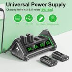 OIVO Xbox Controller Akku für Xbox One/Xbox Series X|S/Elite Controller mit Akkuladegerät, 4 x Grosse Kapazität wiederaufladbare Xbox Akku, Xbox Battery Pack und Ladestation mit EIN-/Ausschalter – Bild 6
