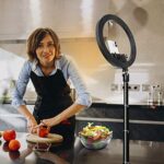 10 Zoll LED Ringlicht mit 59 Zoll Stativständer & Handyhalter, Dimmbare Tischringlicht für YouTube-Videoaufnahmen, Selfie, Live-Stream, Makeup/Fotografie Kompatibel mit Smartphone – Bild 7