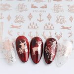 Nagelsticker Weihnachten - JMEOWIO 9 Blatt Nail Art Sticker Nagelaufkleber Selbstklebend Schneeflocke Urlaub Christmas Dekoration Nageldesign Zubehör – Bild 6