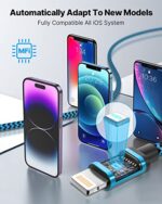 iPhone Ladekabel, Lightning Kabel, Schnellladekabel iPhone MFi Zertifiziert iPhone Kabel Nylon Langes USB Ladekabel für iPhone 11 12 13 Pro Max Mini XR XS X 10 8 7 6 6s Plus SE 2020, iPad Air – Bild 7