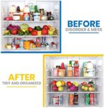 KICHLY Hochwertige vorratsschrank küche organizer - Set von 8 (4 grosse, 4 kleine Behälter) Stauraum für kühlschrank, Schränke, Regale, spülbecken, kosmetik Büromaterial, werkzeug organizer - BPA frei – Bild 4