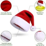 KONVINIT Weihnachtsmütze Nikolausmütze Erwachsene Plüsch Rand Weihnachtsfeier Rote Santa Mütze Nikolaus Warm Dicker Fellrand Weihnachtsmann mütze für Herren/Damen – Bild 5