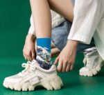 Chalier Cozy  Lustige Kunst Socken Damen Baumwolle Bunte Gemusterte Socken Geschenk für Frauen Einheitsgrösse – Bild 3