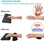 GEMEK Keyboard Handgelenkauflage Pad & Maus Handgelenkauflage Unterstützung für Computer / Laptop,Memory Foam Set für einfaches Tippen und Linderung Handverletzung und Schmerzen im Karpaltunnelsyndrom – Bild 5
