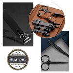 Geschenke für Männer/Frauen, Edelstahl-Maniküre-Set mit PU-Leder-Etui – Bild 3
