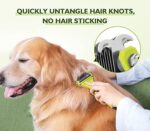 pecute Hundebürste Katzenbürste für Langhaar, Fellpflege Unterwollkamm Unterfellbürste, Hundekamm Katzenkamm gegen Verfilzungen und Unterwolle, Doppelseitige Klinge Rake Kamm + Pflege Kamm – Bild 4