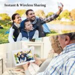 AEEZO WiFi Digitaler Bilderrahmen Touchscreen, Automatische Drehung, Einfache Einrichtung zur Gemeinsamen Nutzung von Fotos und Videos, 16 GB Digitaler Bilderrahmen – Bild 2