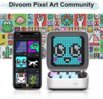 Divoom Ditoo Multifunctional Pixel Art LED Tragbarer Bluetooth Lautsprecher, 256 Programmierbares LED Panel mit Party Licht, Smart Digital Tischuhr, Gaming Musikbox unterstützt TF Karte & Radio – Bild 3