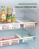 HapiLeap kühlschrank Schubladen, Einstellbare Lagerregal Kühlschrank Partition Layer Organizer, Ausziehbare Kühlschrank Schublade Organizer Kühlschrank Aufbewahrungsbox – Bild 2