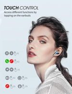 Tiksounds Kopfhörer Kabellos, Bluetooth Kopfhörer in Ear mit Mikrofon, 35 std Spielzeit mit LED Leistungsanzeige, IPX7 Wasserdicht, HiFi Stereo in Ear Kopfhörer Bluetooth für Arbeit und Studium – Bild 4