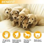 BYETOO Premium Fellpflegehandschuh für Hund & Katze, Hundehaare & Katzenhaare entfernen inkl. Massageeffekt, Fellpflege mit dem Katzen Handschuh & Hunde Handschuh – Bild 4