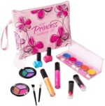 Playkidiz Echtes waschbares Spiel-Make-up-Set für Prinzessinnen – Kinder-Make-up-Set für Mädchen, ungiftig – komplettes Make-up-Anziehset mit Tasche