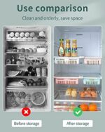 HapiLeap kühlschrank Schubladen, Einstellbare Lagerregal Kühlschrank Partition Layer Organizer, Ausziehbare Kühlschrank Schublade Organizer Kühlschrank Aufbewahrungsbox – Bild 6