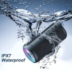 Ortizan Bluetooth Lautsprecher mit Licht, Musikbox Tragbarer Bluetooth Box mit IPX7 wasserdicht, Dualen Bass Treibern, 30h Akku, Freisprechfunktion für Phone, Draussen – Bild 2