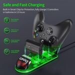 OIVO Xbox Controller Ladestation mit 2-Packs Wiederaufladbaren Akku für Xbox One/Xbox Series X/S, Xbox One Controller Ladestation mit 2x1300mAh Wiederaufladbaren Akku – Bild 6