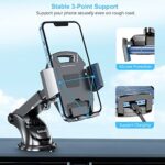 Beikell Handyhalterung Auto Handyhalter fürs Auto KFZ Handy Halterung Amaturenbrett Handyhalter mit EIN Knopf Release 360° Drehbar für iPhone 14/14 Plus/14 Pro/14 Pro Max/ iPhone12/11, Galaxy, Huawei – Bild 3