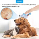 ACE2ACE Haustier Hundebürste Katzenbürste, Haustier Bürsten, Haar Entferner Haustierbürste für Langhaar und Kurzhaar, Sauberes Haustierhaar von der Bürste mit Einem Knopf, Blau Typ 1 – Bild 6