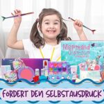 Purple Ladybug Kinderschminke Set für Mädchen - Geschenke für Mädchen 6 7 8 9 10 11 Jahre Alt - Sicheres und Abwaschbares Meerjungfrau Schminke Set mit Schminkkoffer, Lippenstift, Rouge, und Mehr – Bild 4