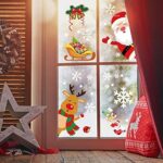 YILEEY Weihnachtsdeko Fenster Fensterbilder Schneeflocken Weihnachten 160, Fensterdeko Selbstklebend Christmas Decorations Fensterbild, PVC Aufkleber Deko für Türen Schaufenster Vitrinen Glasfronten – Bild 5