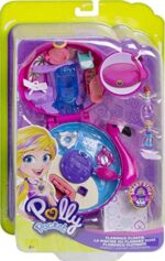 Polly Pocket FRY38 -World Flamingo-Schwimmring Schatulle, zum Spielen und Mitnehmen & GTN13 - Corgi-Hundehotel Schatulle im Haustierhotel-Design, Spielzeug ab 4 Jahren – Bild 6