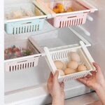 HapiLeap kühlschrank Schubladen, Einstellbare Lagerregal Kühlschrank Partition Layer Organizer, Ausziehbare Kühlschrank Schublade Organizer Kühlschrank Aufbewahrungsbox
