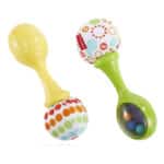 Fisher Price BLT33, Rumba Rasseln mit Stoffenden, Babyspielzeug ab 3 Monaten