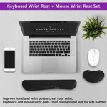 GEMEK Keyboard Handgelenkauflage Pad & Maus Handgelenkauflage Unterstützung für Computer / Laptop,Memory Foam Set für einfaches Tippen und Linderung Handverletzung und Schmerzen im Karpaltunnelsyndrom – Bild 3