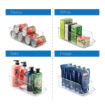Seseno Set von 4 kühlschrank Organizer Bins pop soda can Dispenser getränkehaltern für kühlschrank, gefrierschrank, küche, arbeitsplatten, schränke – Bild 2