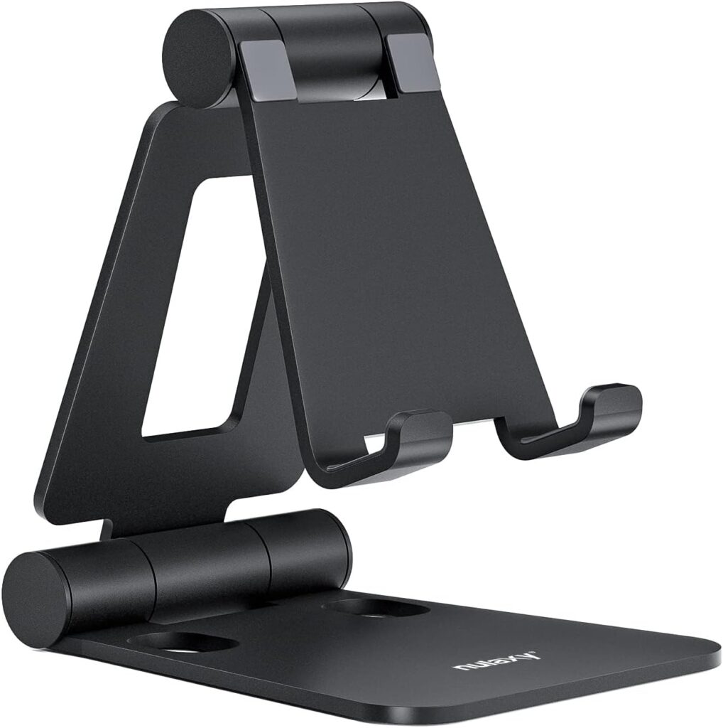 NULAXY Handyhalter aus Aluminium – Verstellbar & Faltbar für alle Smartphones