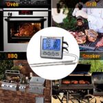 ThermoPro TP17 Digitales Grill Thermometer Bratenthermometer Fleischthermometer Ofenthermometer mit Timer, Zwei Edelstahlsonden, Blaue Hinterbeleuchtung, Temperaturbereich bis 300°C – Bild 6