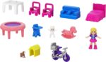 Polly Pocket - Pollys Haus Puppenhaus mit Zubehör, Pollyville Eiswagen Puppen Spielset, Spielzeug ab 4 Jahren – Bild 10
