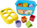 Fisher Price FFC84, Babys Erste Bausteine Baby Spielzeug Formensortierspiel mit Spielwürfeln und Eimer zum Verstauen & Fisher Price GYM46,  Bunte Stapelbecher,  Babyspielzeug ab 6 Monaten – Bild 2