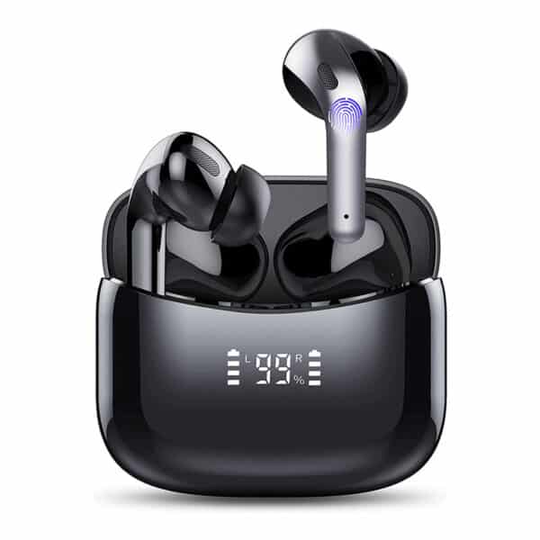 Tiksounds Kopfhörer Kabellos, Bluetooth Kopfhörer in Ear mit Mikrofon, 35 std Spielzeit mit LED Leistungsanzeige, IPX7 Wasserdicht, HiFi Stereo in Ear Kopfhörer Bluetooth für Arbeit und Studium