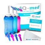 iQ med Nasendusche 500ml + 44x Salz + Rezeptbuch + 4 Aufsätze