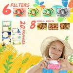 KinderKamera,DigitalKamera Print Sofortbildkamera 1080P 2.0 Zoll Bildschirm Videokamera Schwarzweiss Fotokamera mit 32GB Speicherkarte,3 Rollen Druckpapier,5 Farben Pinselstift Geschenk für Kinder – Bild 3