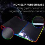 REAWUL RGB Gaming Mauspad Gross - 7 LED Farben 14 Beleuchtungs-Modi Gaming Mouse Mat, Rutschfester Gummibasis und Wasserdichter Oberfläche Tastatur Mouse Pad – Bild 3