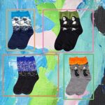Chalier Cozy  Lustige Kunst Socken Damen Baumwolle Bunte Gemusterte Socken Geschenk für Frauen Einheitsgrösse – Bild 4
