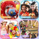 lenbest Kinderschminke Set - Schminke Kinder 17 Farben(5 Schimmernde Farben) | Glitzersteine | Pinsel | Glitzer | Make Up Schwamm | Schablonen - Schmink Kinder Face Paint Party Fasching Halloween – Bild 6
