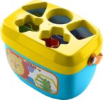 Fisher Price FFC84, Babys Erste Bausteine Baby Spielzeug Formensortierspiel mit Spielwürfeln und Eimer zum Verstauen & Fisher Price GYM46,  Bunte Stapelbecher,  Babyspielzeug ab 6 Monaten – Bild 3
